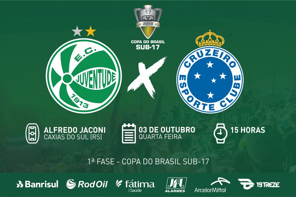 Copa do Brasil Sub-17: Ju pega o Cruzeiro nesta quarta, no Jaconi