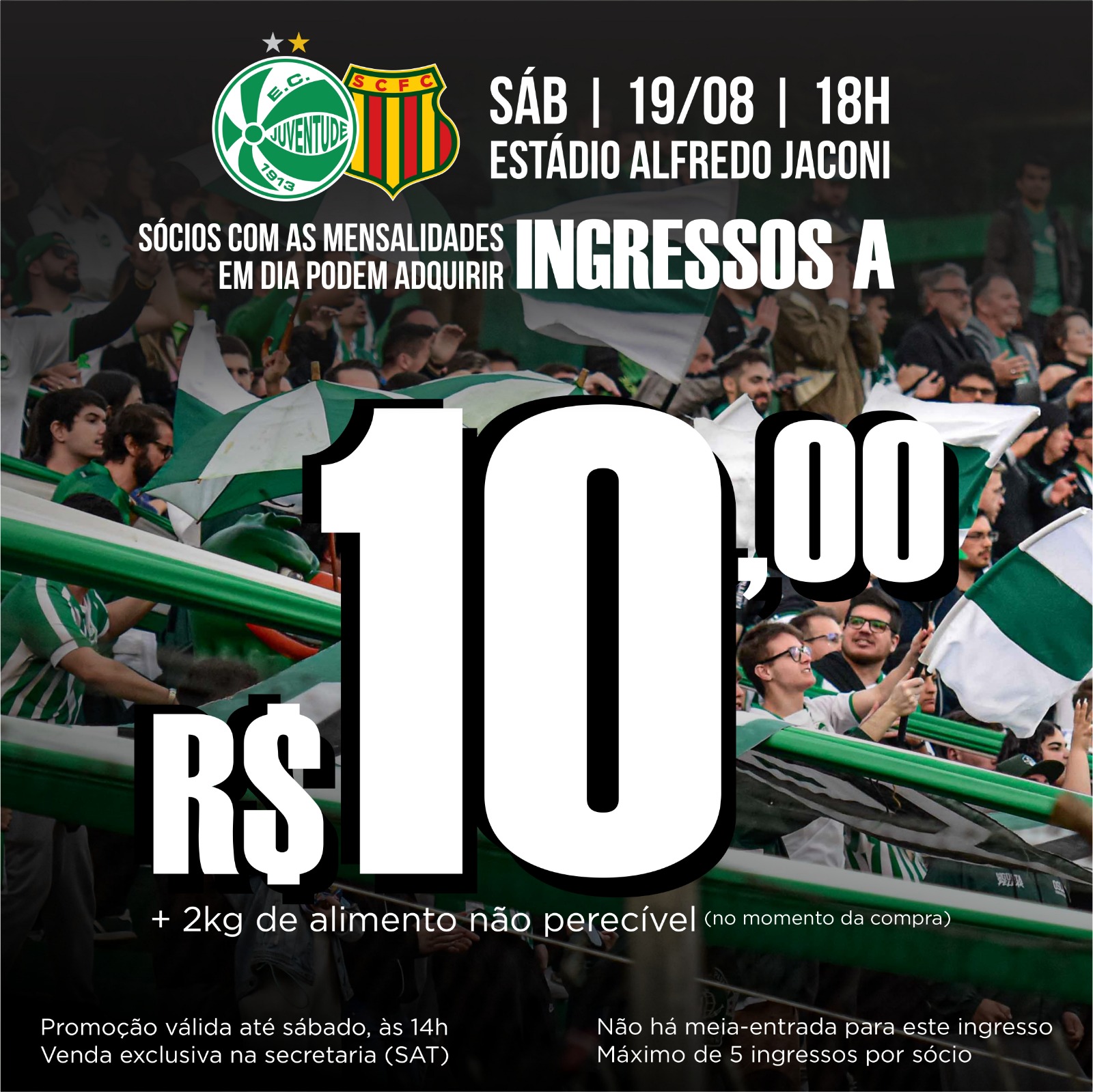 Serviço de jogo: Juventude x Sampaio Correa
