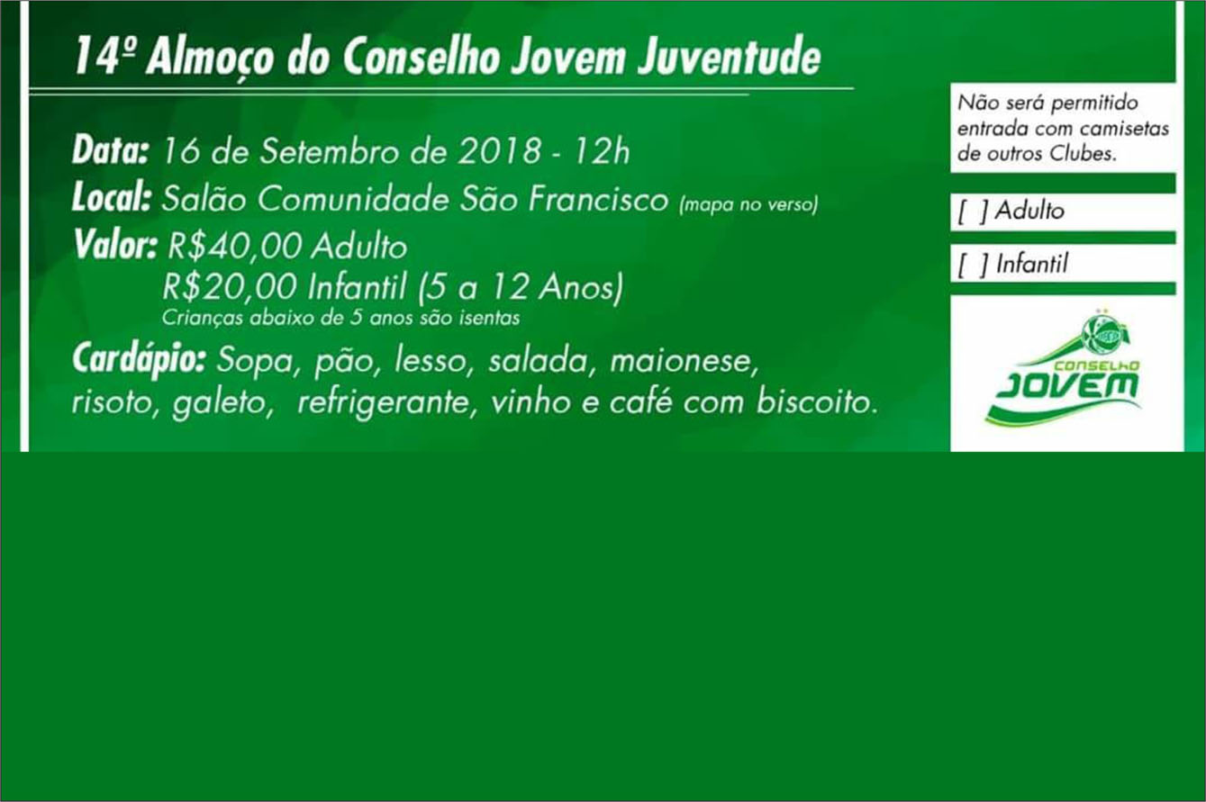 Participe do 14º Almoço do Conselho Jovem do Ju