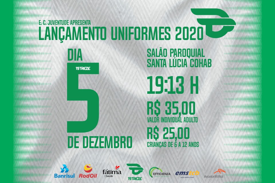 Participe do jantar de lançamento dos uniformes 2020