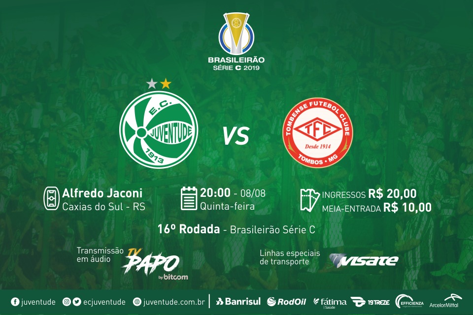 Juventude x Tombense: serviço de jogo