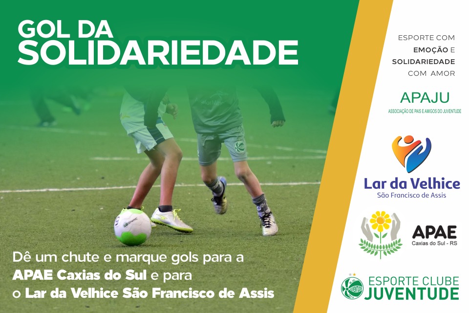 Ju, APAE e Lar da Velhice promovem o Gol da Solidariedade