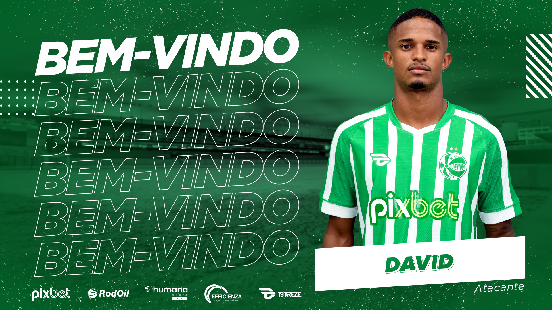 Juventude confirma contratação do atacante David