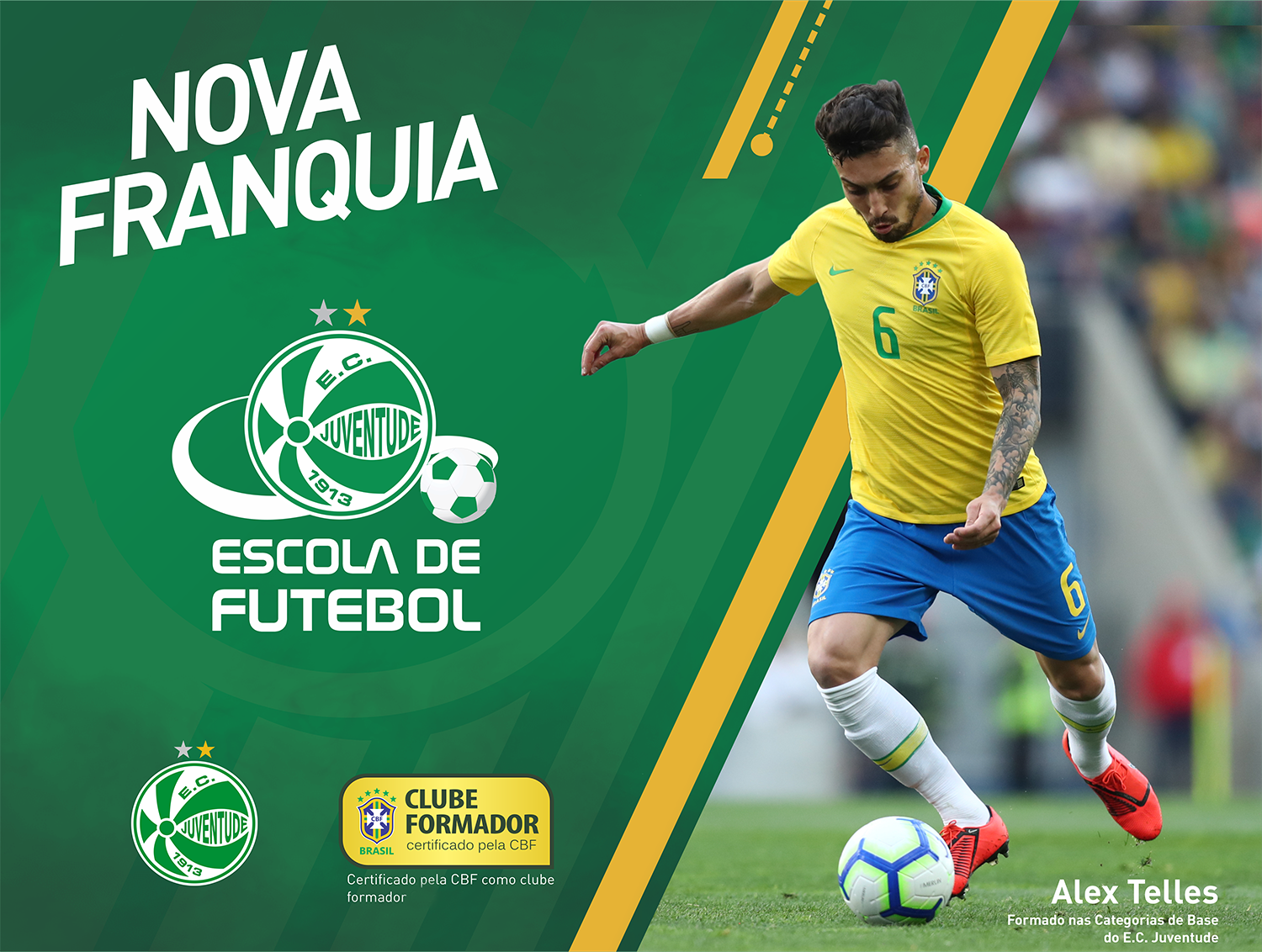 Juventude abre nova franquia da Escola de Futebol em Gravataí