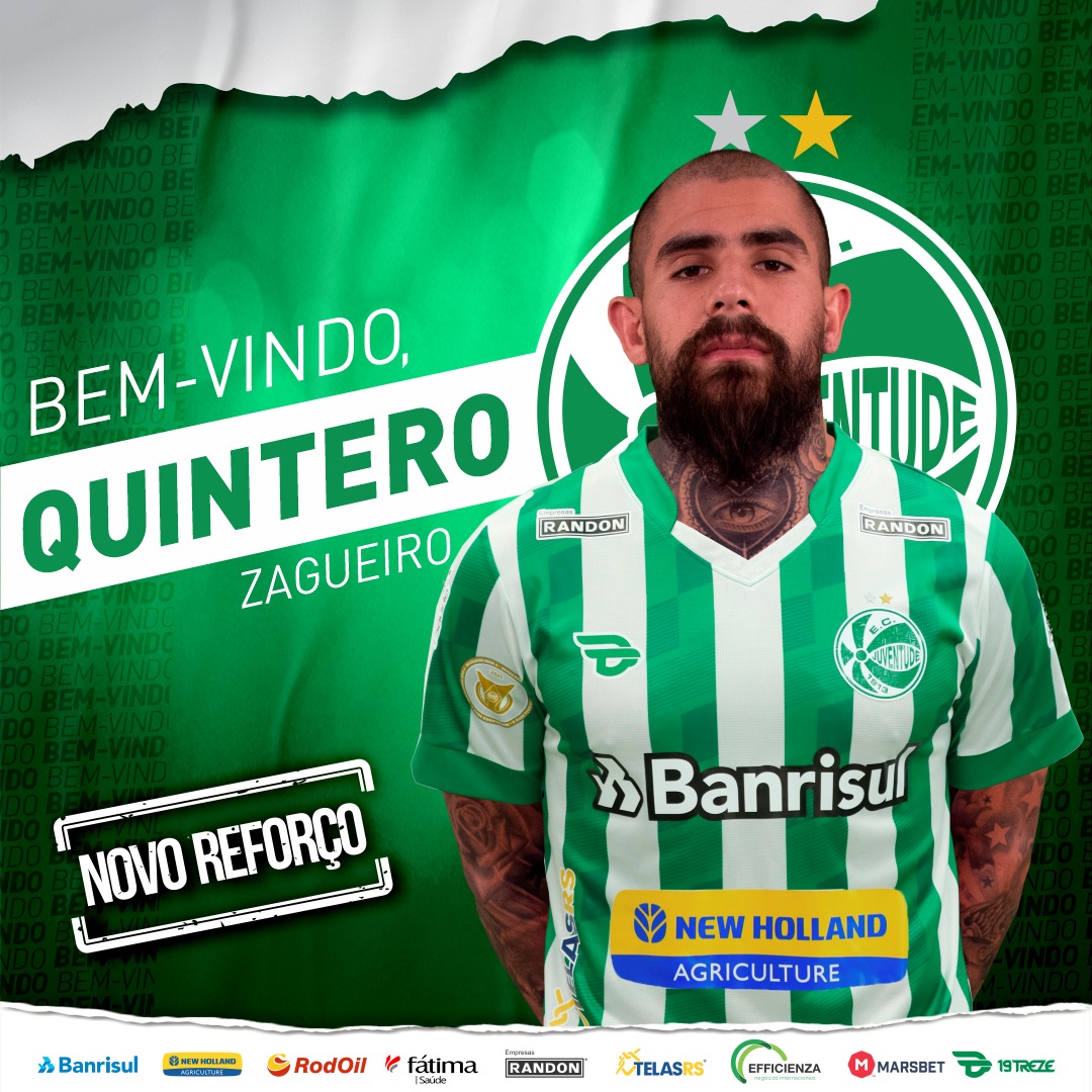 Juventude confirma contratação do zagueiro Quintero